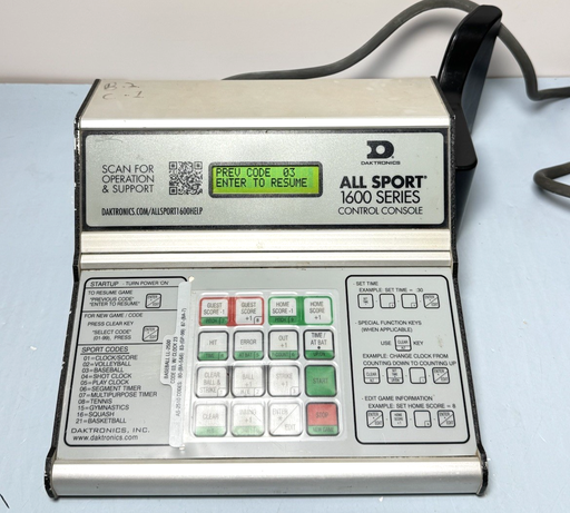 [10387-2] Daktronics All Sport 1600 Series Scoreboard Controller