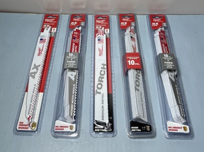 [10429-11] Milwaukee SAWZALL Demolition Blade Bundle - 5 Packs (AX + TORCH) 9" Blades - NEW