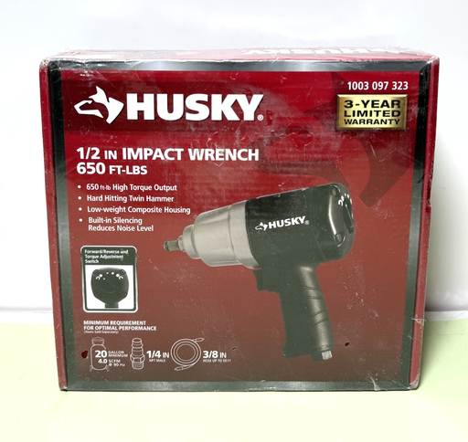 [9494-5] Husky 1003097323 1/2" Pneumatic 650 FT-LBS Impact Wrench