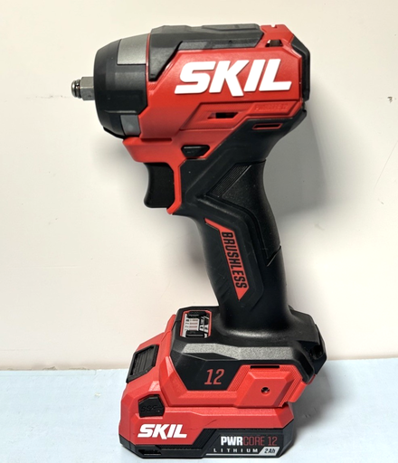 [9875-2] SKIL PWRCORE12 Brushless 3/8" Driver IW6744A-00 Impact Wrench W2.0 Ah battery