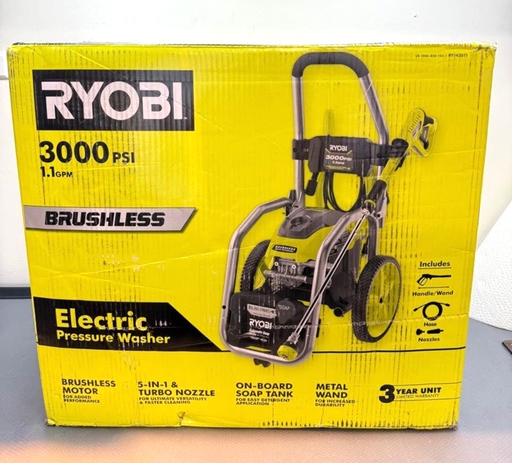 [9715-1] Brand New - RYOBI 3000 PSI 1.1 GPM Cold Water Electric Pressure Washer