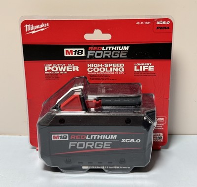 [10594-1] New - Milwaukee Genuine M18 Forge 48-11-1881 8.0 AH Battery 18V Red Lithium