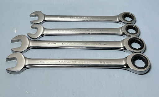 [10657-1] GearWrench 4pc Ratchet Wrench Set -4pc. - 21mm, 22mm, 24mm, 25mm