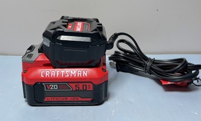 [10670-4] Genuine Craftsman V20/20V 5.0Ah Battery CMCB205 & Charger CMCB101 Bundle