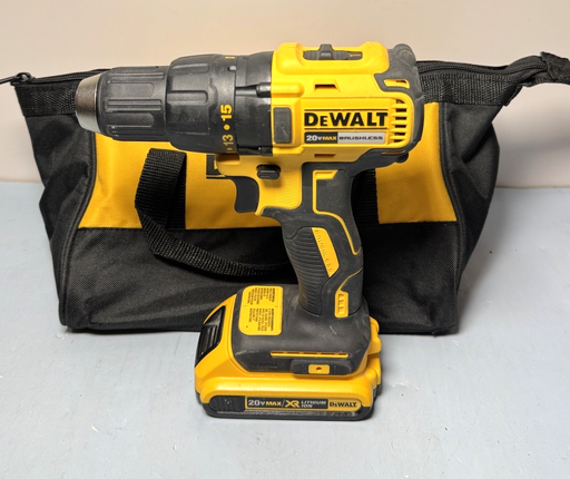 [9572-11] DeWalt DCD777 20V MAX 1/2" Brushless Drill Driver w 2.0 Ah Battery and Bag