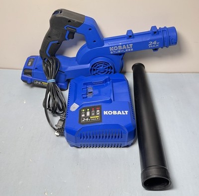 [9875-1] Kobalt 24V Compact Jobsite Blower KJB 124B-03 w battery and charger