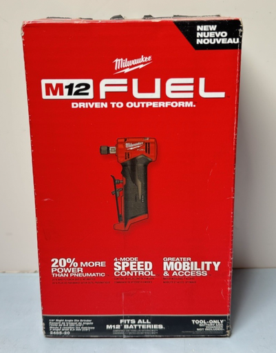 [10693-4] Milwaukee 2485-20 M12 FUEL 1/4" Right Angle Die Grinder (Tool Only) - New