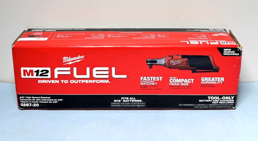 [10693-5] Milwaukee M12 FUEL 2567-20 12-Volt Cordless High Speed 3/8 in Ratchet Bare Tool