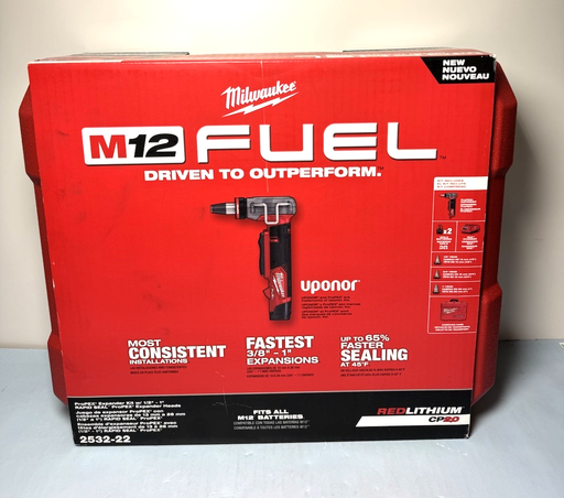 [10616-1, 10693-3] Milwaukee Tool 2532-22 M12 Fuel Propex Expander Kit With 1/2 In. - 1 In. Rapid
