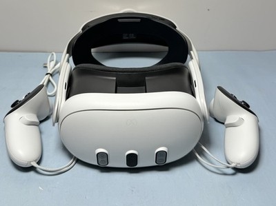 [10642-7] Meta Quest 3 128GB VR Headset w Elite Strap w Battery +Controllers -Great condit