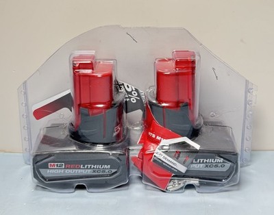 [10740-2] Milwaukee 48-11-2450 12V Lithium-Ion High Output 5Ah Battery 2 Pack -New