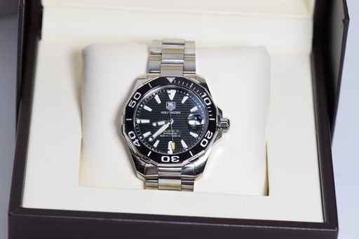 [10583-1] TAG Heuer Aquaracer Calibre 5 WAY211A.BA0928 Black Dial Automatic Men's Watch