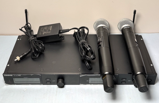 [10945-1] Shure SLXD4D G58 Dual Channel Wireless Receiver w/ 2x SLXD2/SM58 Mics+Power cord