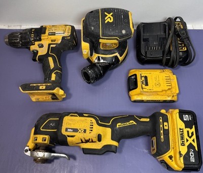 [11230-3] USED DEWALT COMBO Oscillating Multi-Tool , Compact Drill, Cordless Sander Tools