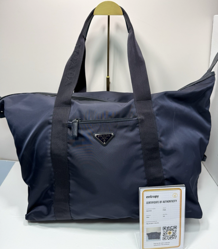 [10513-1] Prada Weekend Duffle Bag Tessuto with Saffiano Large
