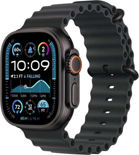 [11258-3] Apple Watch Ultra 2 GPS + Cellular 49mm Black Titanium Case Black Ocean Band-New