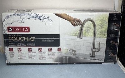 [11296-1] DELTA Greydon TOUCH2O Pull-Down Kitchen Faucet Stainless Steel 19826TZ-SPSD-DST