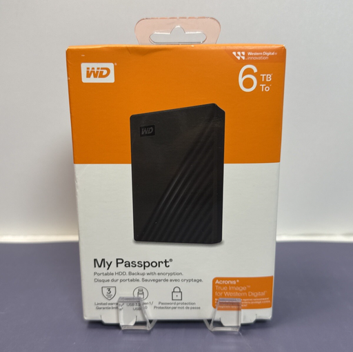 [11287-1] *NEW* WD My Passport 6TB External Portable Hard Drive, Black, WDBR9S0060BBK-WESN